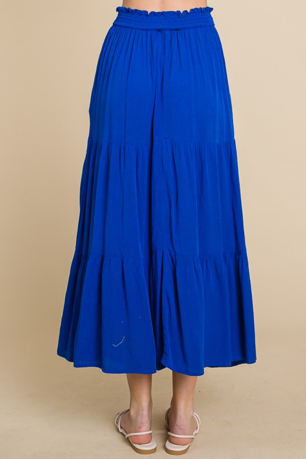 Frilly Ruched Midi Skirt